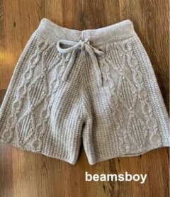 ビームスボーイ　ニットショートパンツ　ライトグレーのサムネイル