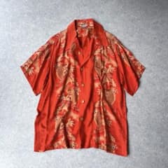 【激レア!シルク着心地最高】ビッグジョン アロハシャツ 和柄 シルク100% 鯉