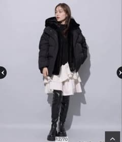 新品Arpege story ファーフード付きMINOTECH中綿コート - メルカリ