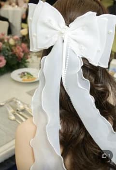 結婚式　リボン　ヘアアクセサリーのサムネイル
