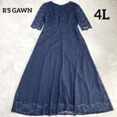 大きいサイズ　R'S GAWN マザーズドレス　ロングワンピース　総レース 大きいサイズ R'S GAWN マザーズドレス ロングワンピース 総レース