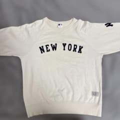 MLB 公式ライセンス クルーネックスウェット NEW YORK ロゴ ホワイトのサムネイル