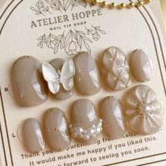 no.018キルティングネイル マグネットネイルベージュネイルチップ結婚式成人式 no.018キルティングネイル マグネットネイルベージュネイルチップ結婚