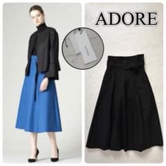 極美品☆ADORE アドーア　ウールアムンゼンフレアースカート　ベルト付き　36 極美品☆ADORE アドーア ウールアムンゼンフレアースカート ベルト付き