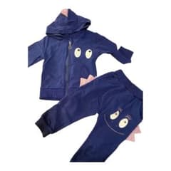 キッズ、KIDS、パーカー、ネイビー、恐竜フード付きセットアップのサムネイル