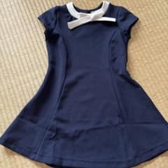 Zara Girls 半袖ワンピース ネイビーのサムネイル