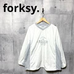 forksy. 폴크시 여성 나일론 자수 로고 색 구성표 풀오버