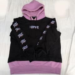 KRY clothingパーカー オーバーサイズ ブラック パープルのサムネイル