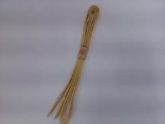 2350]有識組紐 道明 帯締め 笹波組？ 冠組？ 絹 檸檬色 和装小物 