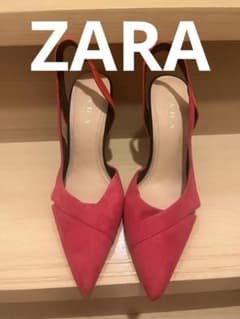 ZARA パンプス　ピンク スリングバック ハイヒール　美脚　キャバのサムネイル
