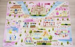 キッズラグ  ロードマップ 女の子 子供部屋 ピンク カーペット 133×190のサムネイル