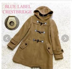 ブルーレーベルクレストブリッジ ダッフルコート 赤チェック ベージュ
