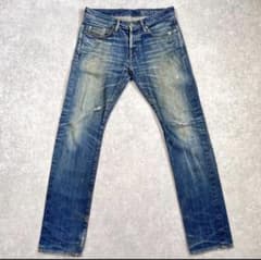 ヒステリックグラマー スタッズ　ダメージ加工 赤耳 w30 裾上なし　着画あり ヒステリックグラマー スタッズデニム ダメージ加工 赤耳 w30 裾上なし