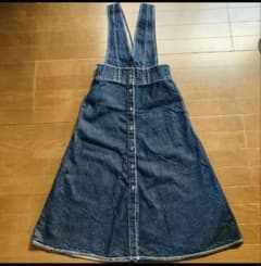 ダークデニム サロペット フレアスカートのサムネイル