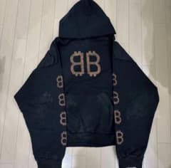 BALENCIAGA BBロゴ ブラックパーカー M - メルカリ