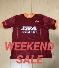 週末価格！AS ROMA 中田英寿8 ローマ Lサイズ新品 ユニフォーム AS ROMA】ローマ 中田英寿8レプリカユニフォーム イタリア - メルカリ