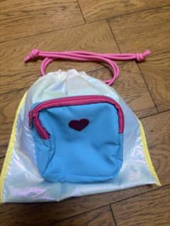 ハート刺繍付き水色バッグのサムネイル
