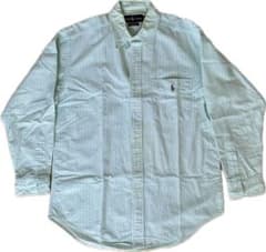 Ralph Lauren 長袖ボタンダウンシャツ メンズL ストライプ