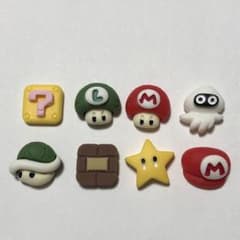 デコパーツキノコ　マリオ　ルイージ　8コ　ネイルパーツ　デコパーツ　usjのサムネイル