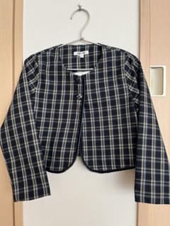 B:MING by BEAMS ネイビー チェック ボレロスカートセット 120のサムネイル