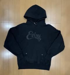 激レア・両面ロゴ】EVISU プルオーバー パーカー ビッグロゴ 40 黒 
