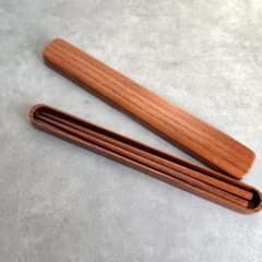 【累計1000本販売・新品・未使用・美品】天然木製箸・箸箱セット 漆塗りのサムネイル