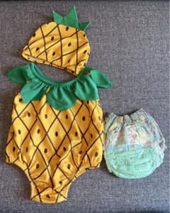 パイナップル水着 80cm＋水遊びパンツM1枚のサムネイル