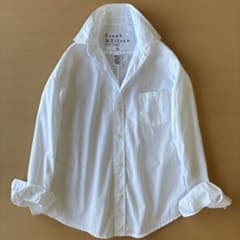 極美品 フランクアンドアイリーン BARRY スキッパーシャツ XS ホワイト