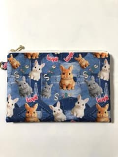 フラットポーチ♡ハンドメイド♡オーダーページ【うさちゃん2】 m43552188632_1.jpg?1772072373