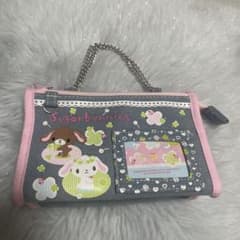 サンリオ シュガーバニーズ　デニムポーチ むねきゅん　平成女児アイテムのサムネイル