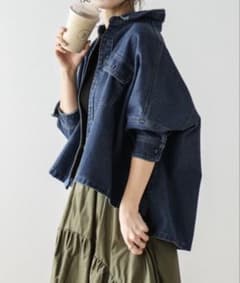 La-gemme AMELY デニムワイドシャツ　ブルーのサムネイル