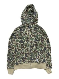 希少 STUSSY ダブルフェイス ジップパーカー 迷彩 ポルトガル製 Y2Kのサムネイル