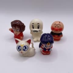 当時物】レトロ アニメ指人形 ソフビ 5種セット セーラームーン 他