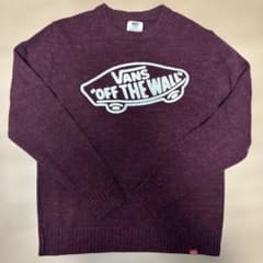 VANS クルーネックニット セーター ボルドー Mのサムネイル