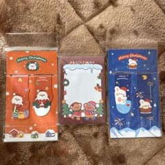 ブックマーク　しおり　メモ帳　サンタ　クリスマスのサムネイル