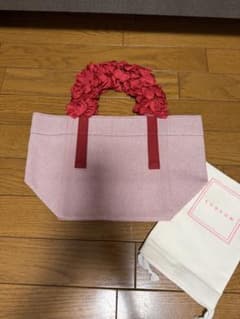ラドロー LUDLOW グレープハンドル フリル トートバッグ 赤系 - メルカリ