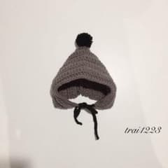 gray×black 小人ボンネットのサムネイル