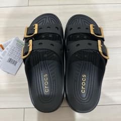 Crocs メタリックバックル サタデー サンダル クロックス 23cm - メルカリ