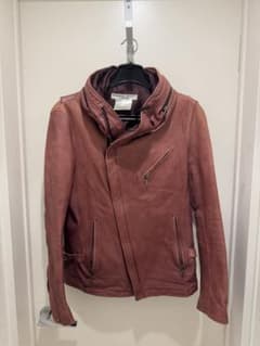 KATHARINE HAMNETT シングルライダースジャケット Lサイズ 赤のサムネイル