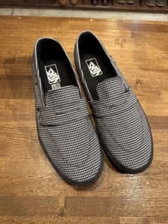 日本未展開　US vans 白×黒　千鳥格子　ローファー　30㎝のサムネイル