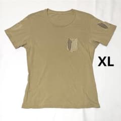 진격의 거인 조사 병단 자유의 날개 엠블럼 티셔츠 카키 XL