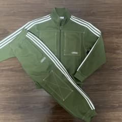 adidas アディダス ジップアップ トラックジャージ オリーブ Sのサムネイル