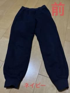ユニクロ●モコモコパンツ　男の子　130 長ズボン　ネイビー