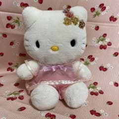 サンリオ ハローキティ ぬいぐるみ ピンクドレス レトロ