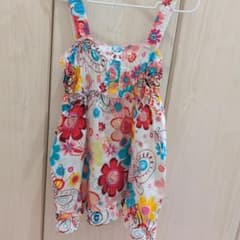 カラフル 花柄 ノースリーブ ワンピースのサムネイル