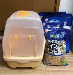 アイリスオーヤマ　楽ちん猫トイレ　砂・トレー付き♡のサムネイル