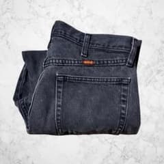 RUSTLER ブラックデニムパンツ 34×32 ブリーチ加工 Y2K グランジ 00s 