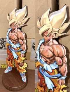 ドラゴンボールZ 伝説の超サイヤ人 孫悟空 二次元彩色　リペイント フィギュアのサムネイル