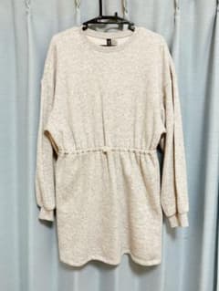 H&M ライトグレーワンピース　裏起毛のサムネイル