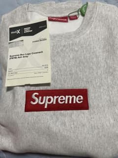 Supreme Box Logo Crewneck Ash Grey Lのサムネイル